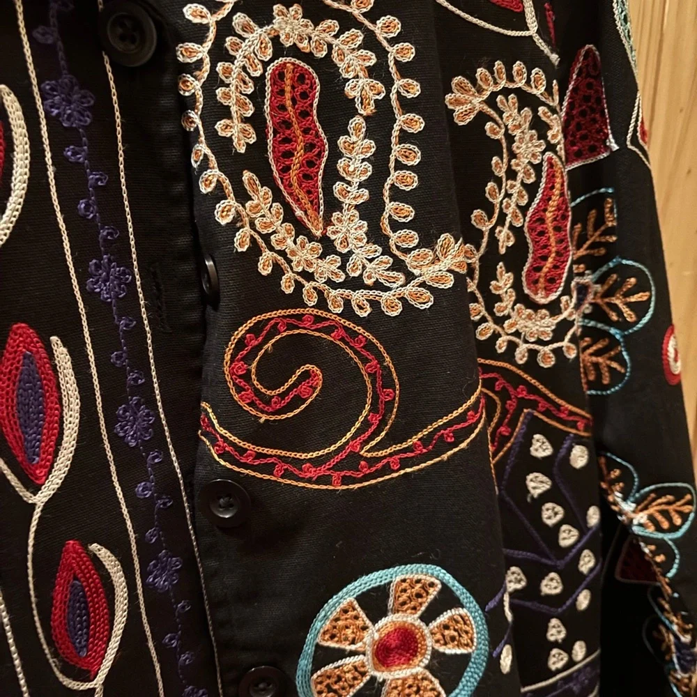 Gaudy couture Colorful Embroidered Jacket size 6 - Picture 3 of 5